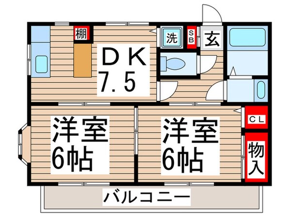 メゾンソレイユⅡの物件間取画像